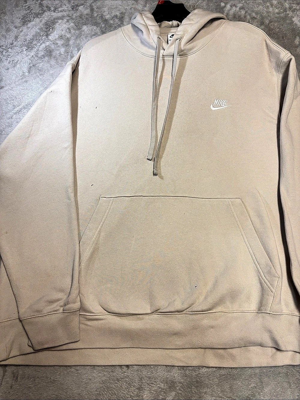Nike Club Fleece Pullover Hoodie Beige Large size 2X